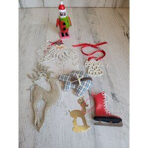 Variety reindeer Santa angel ornament Xmas set‎ skate